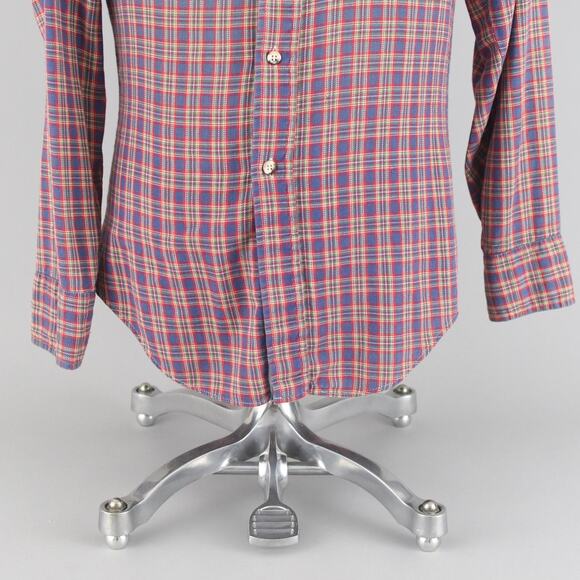 Vintage JCPenney Plaid Button Down Distressed Shirt Unisex Small - Medium - Picture 4 of 10